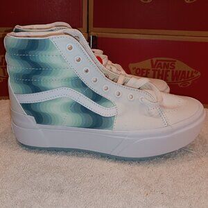 Vans Men's 8/Women's 9.5 Platform Sk8 Hi Stacked Mint Gradient Green VN0A4BTWV6Q